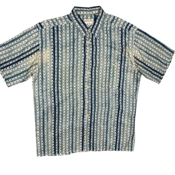 Burma Bibas for Neiman Marcus 100% Silk Shirt Short Sleeve Button Up XL - Picture 1 of 7